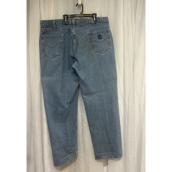 Carhartt Jeans Mens 42x32 (Actual 42x31) Relaxed Fit Tapered Leg Blue Denim - Picture 6 of 8